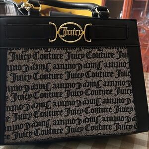 Never used Juicy Couture Black and Gold Logo Tote